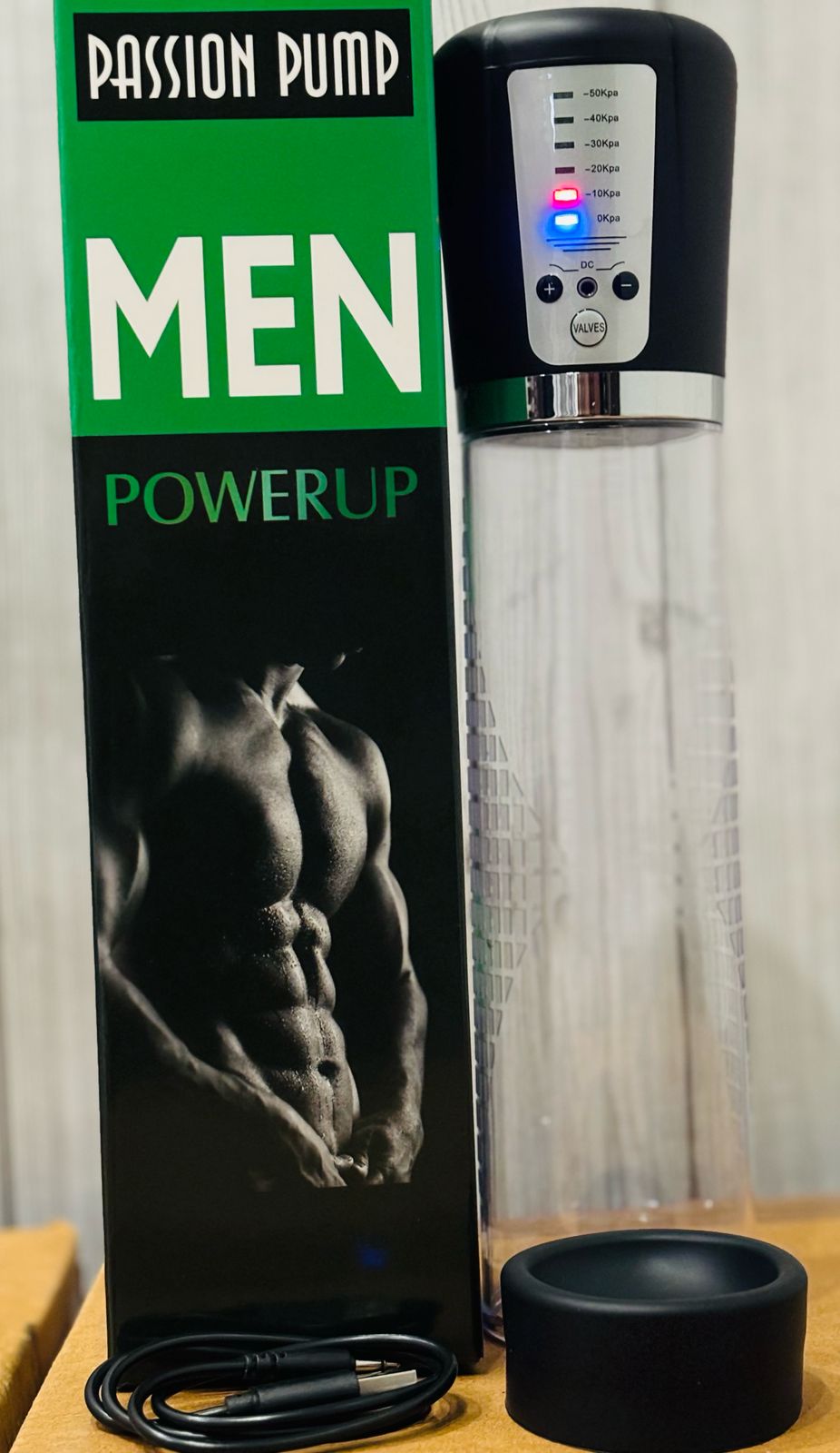 Men Power Up - Penis Electric Pump for Erectile Dysfunction & Size Issue