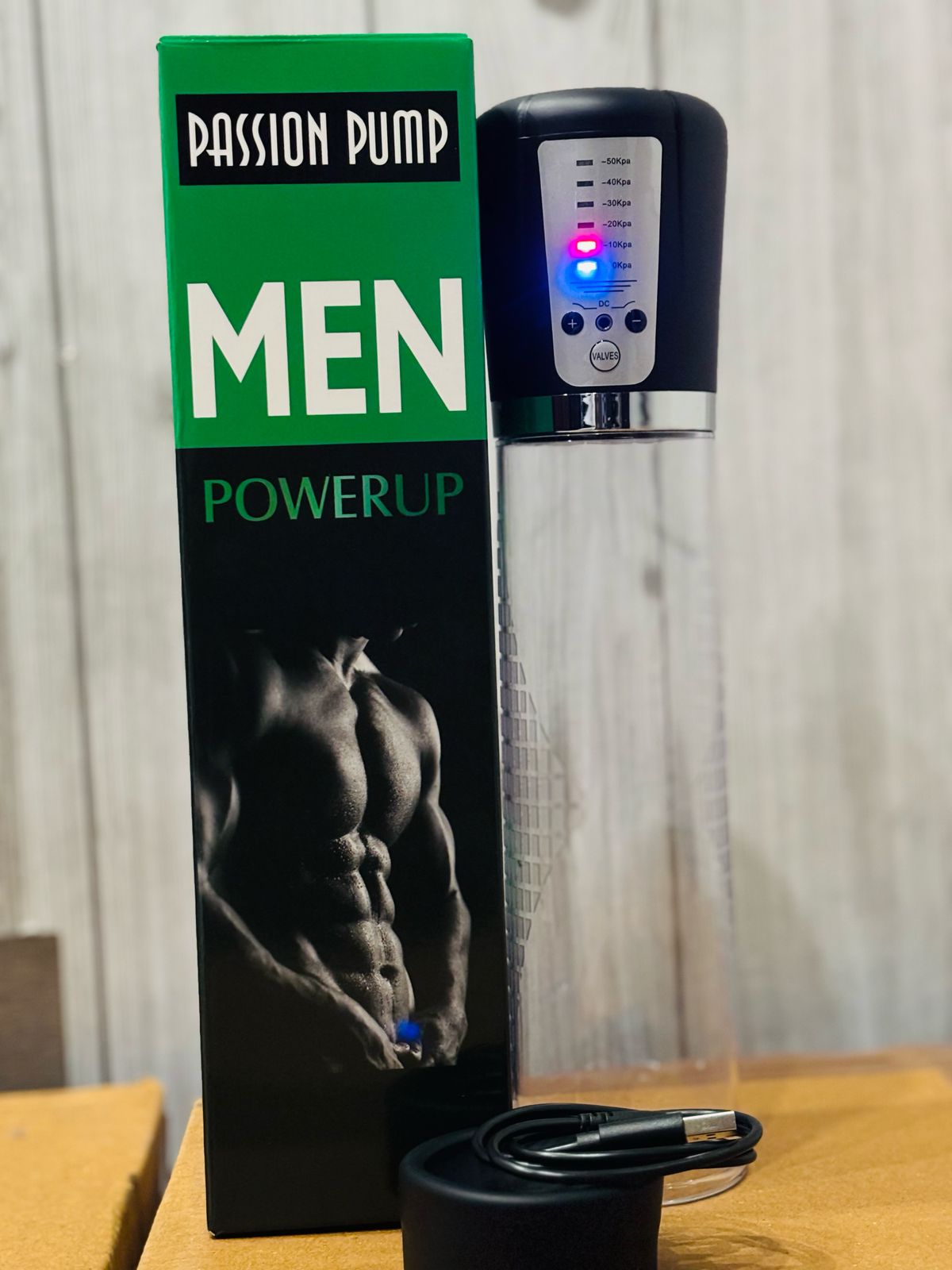 Men Power Up - Penis Electric Pump for Erectile Dysfunction & Size Issue