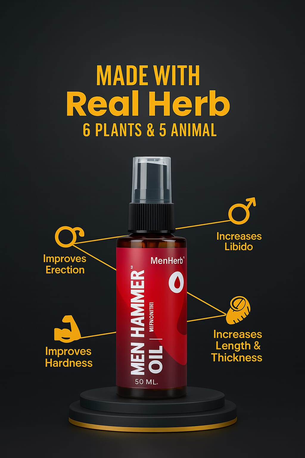 Men Hammer Oil for stronger Erection