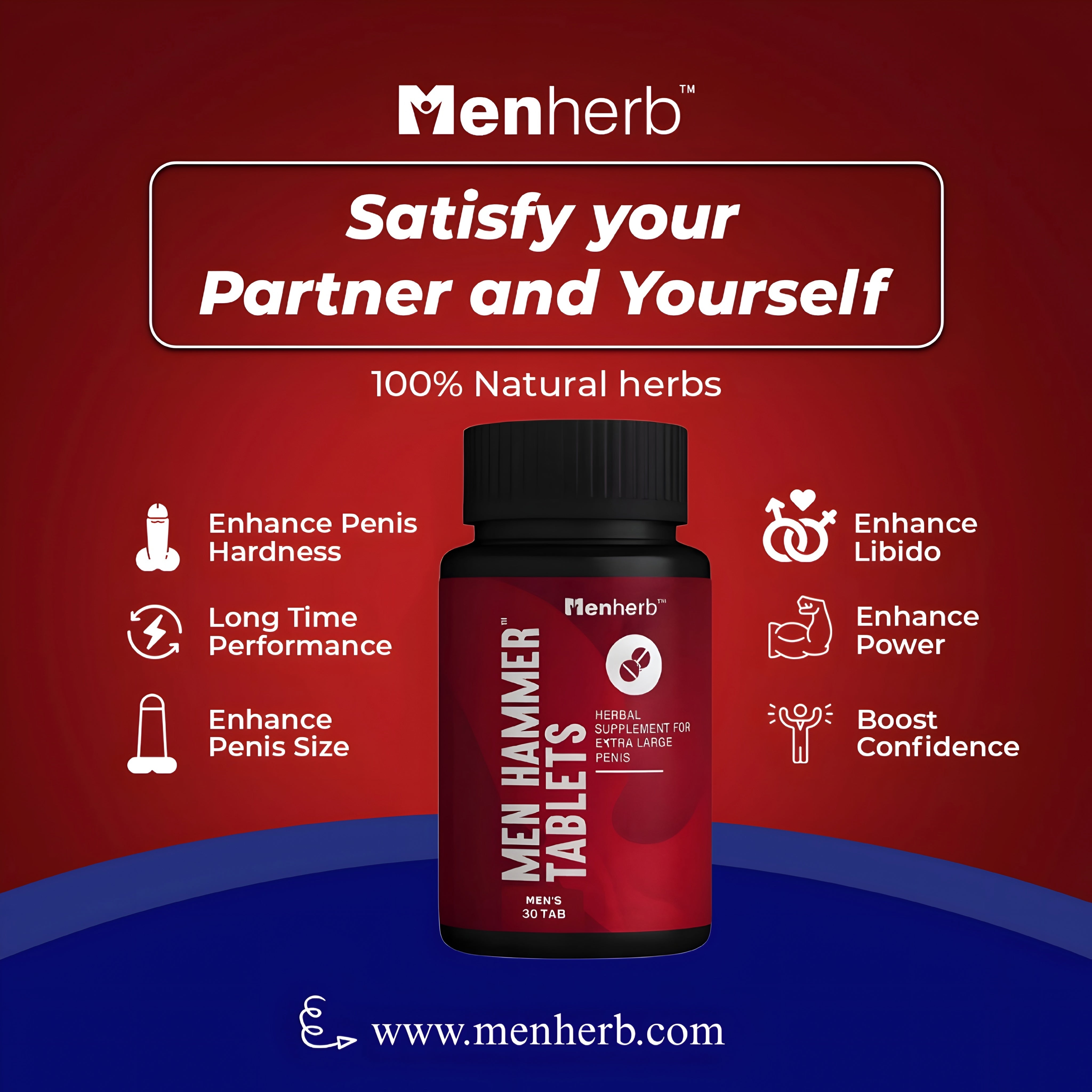 Men Hammer Tablets  for Extra, Big & Harder Size 30 tab